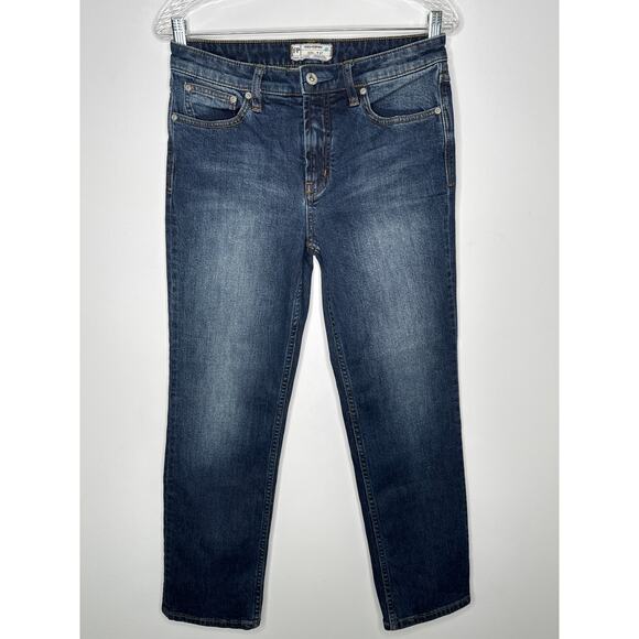 Free People W27 Mid Rise Skinny Jeans Medium Wash Stretch Denim - Picture 1 of 13